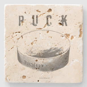 Dessous-de-verre En Pierre PUCK (Hockey)