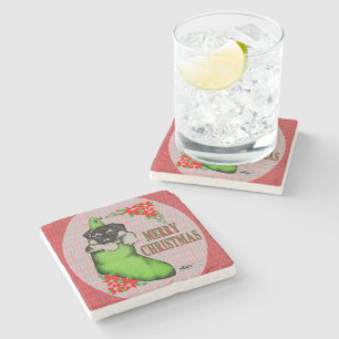 Dessous-de-verre En Pierre Puppy de Merry Christmas