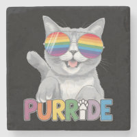 Purride Chat Lunettes de soleil Gay Pride Arc-en-c