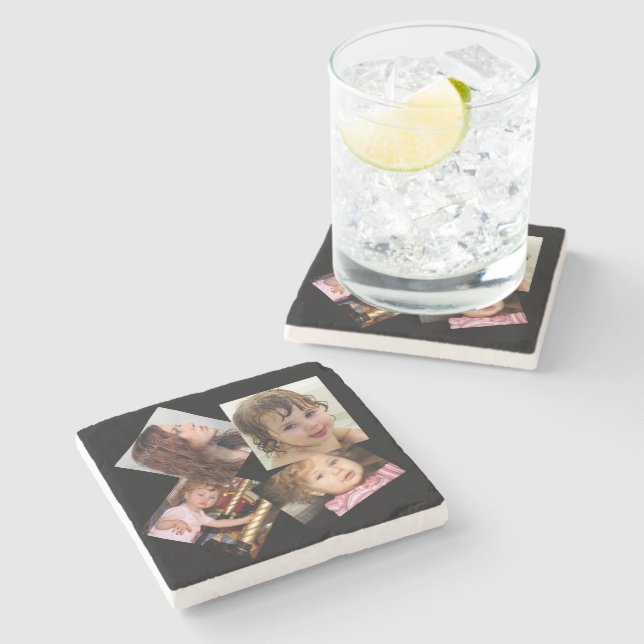 Dessous-de-verre En Pierre Quatre Modèle de collection photo (Côté)