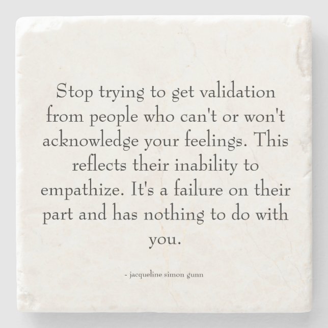 Dessous-de-verre En Pierre Quote about relationships.  (Devant)