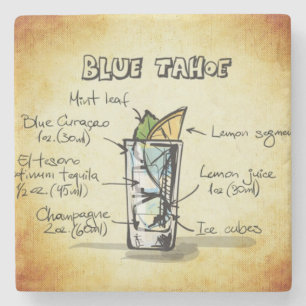 Dessous-de-verre En Pierre Recette de boisson Blue Tahoe