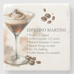 Dessous-de-verre En Pierre Recette de Martini Espresso