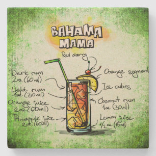 Dessous-de-verre En Pierre Recette Drink Bahama Mama