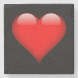 Dessous-de-verre En Pierre Red Heart Mariage d'amour tendance