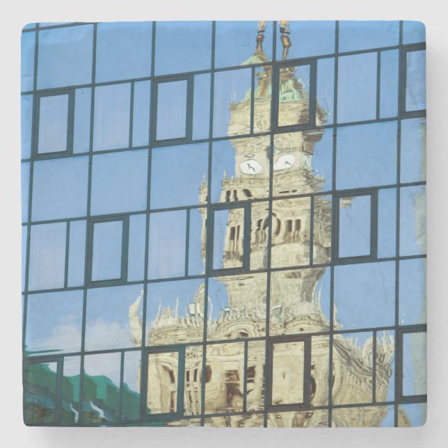 Dessous-de-verre En Pierre Réflexions sur les bâtiments (Devant)