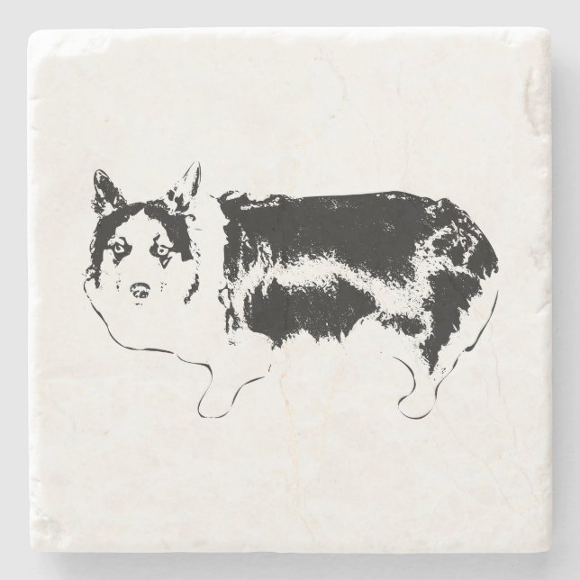 Dessous-de-verre En Pierre Regardez qui regarde (Devant)