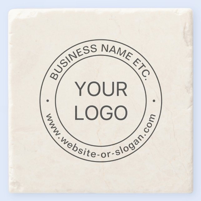 Dessous-de-verre En Pierre Remplacement et modification faciles du logo | bla (Créateur téléchargé)