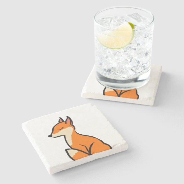 Dessous-de-verre En Pierre Renard personnalisable (Côté)