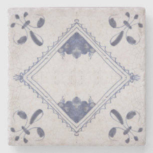 Dessous-de-verre En Pierre Repro Portugais Floral Azulejos Carrelage