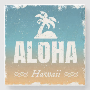 Dessous-de-verre En Pierre Rétro Aloha Hawaï