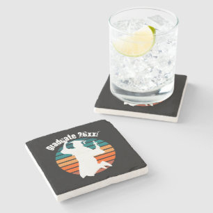 Dessous-de-verre En Pierre Retro Graduate Jumping pour Joy Rainbow