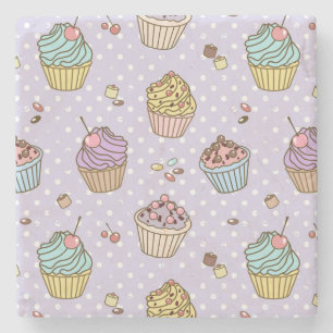 Dessous-de-verre En Pierre Rétro motif de bonbons