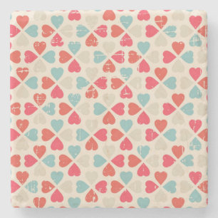 Dessous-de-verre En Pierre Rétro motif de Saint-Valentin