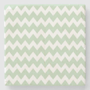 Dessous-de-verre En Pierre Rétro zigzag moderne coloré turquoise léger de