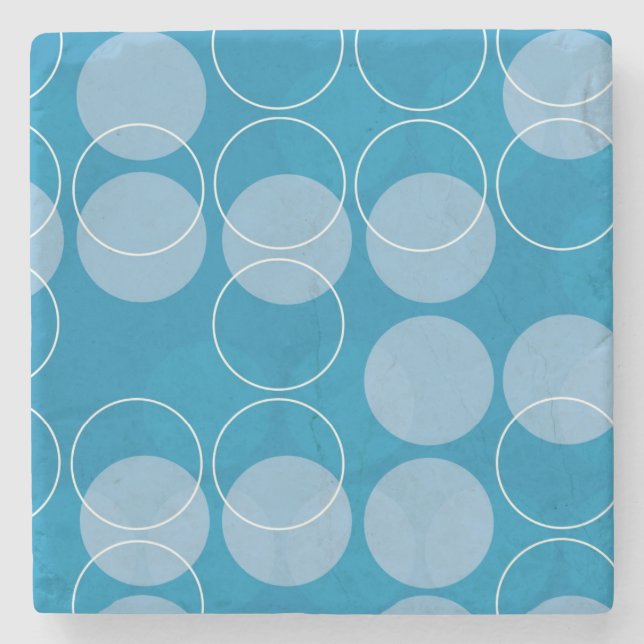 Dessous-de-verre En Pierre Rétros cercles (Devant)