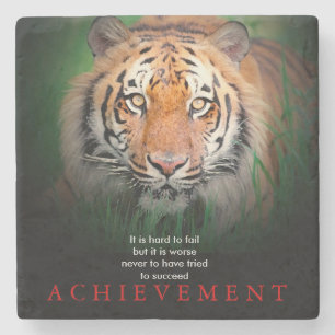 Dessous-de-verre En Pierre Réussite Motivationnelle Tigre