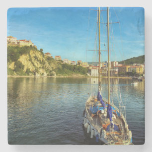 Dessous-de-verre En Pierre Rivage de approche Agropoli de bateau