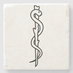 Dessous-de-verre En Pierre Rod d'Asclepius