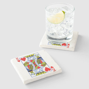Dessous-de-verre En Pierre Roi des Coeurs