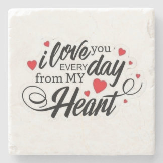 Dessous-de-verre En Pierre Romantic Love Quote