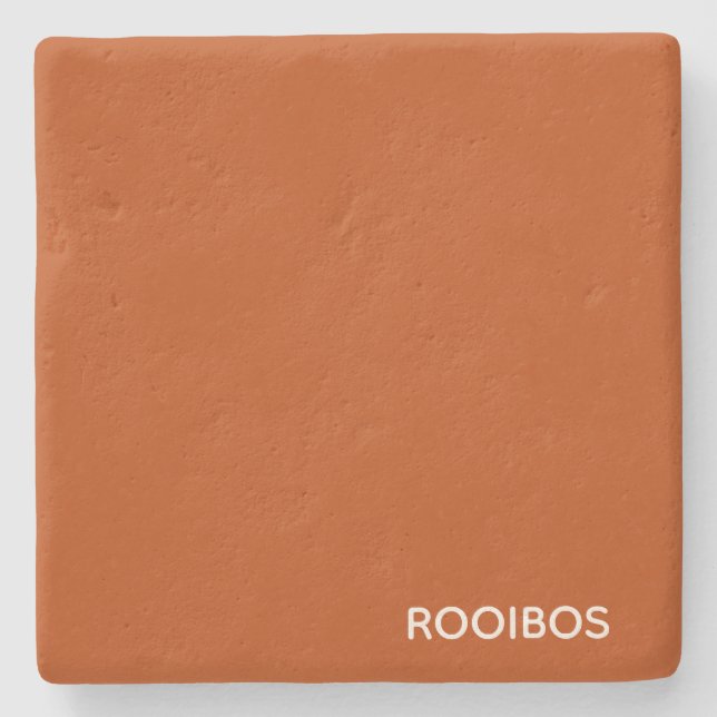 Dessous-de-verre En Pierre Rooibos rouge brun nom (Devant)