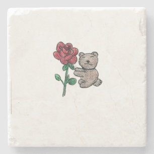 Dessous-de-verre En Pierre Rose d'ours