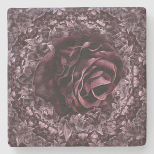 Dessous-de-verre En Pierre Rose Mandala 