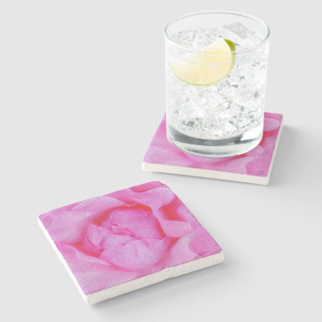 Dessous-de-verre En Pierre rose rose (Côté)