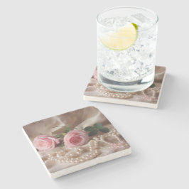 Dessous-de-verre En Pierre Rose Silken