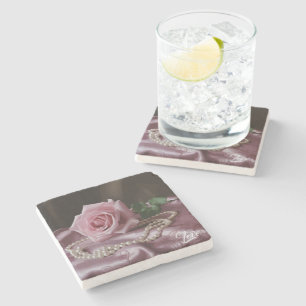 Dessous-de-verre En Pierre Rose Silken