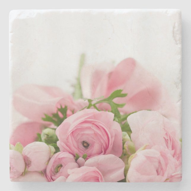 Dessous-de-verre En Pierre Roses roses mariage (Devant)