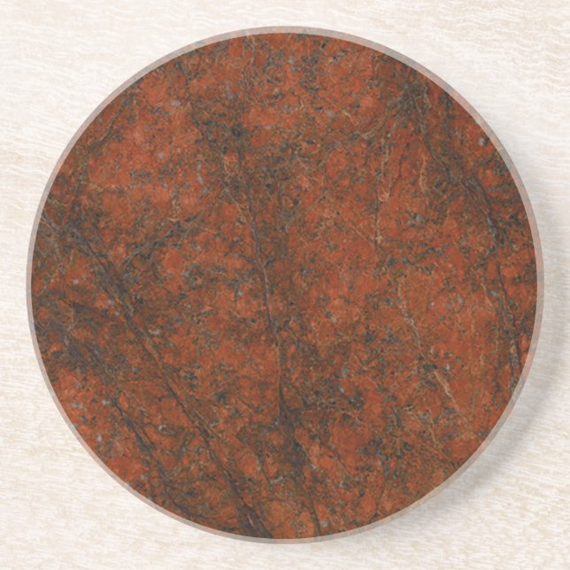 Dessous de verre en pierre rouge (Devant)