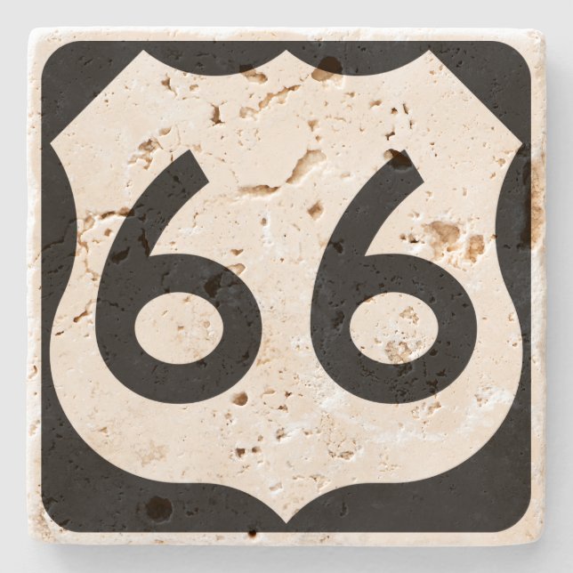Dessous-de-verre En Pierre Route 66 (Devant)