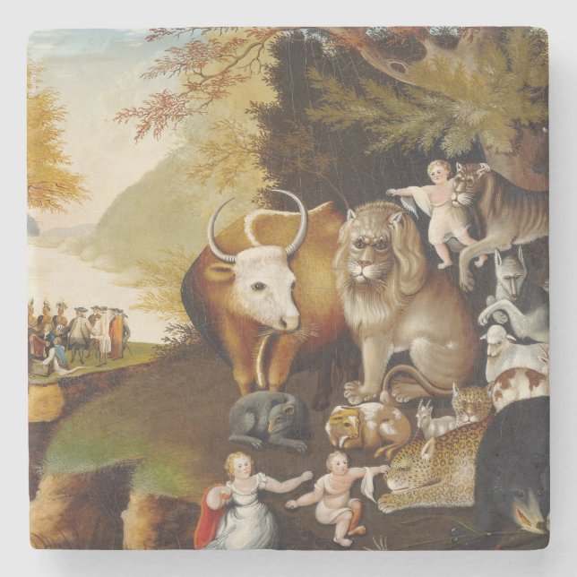 Dessous-de-verre En Pierre Royaume pacifique Biche animal classique (Devant)