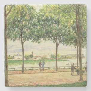 Dessous-de-verre En Pierre Rue d'Alfred Sisley des chataîgners