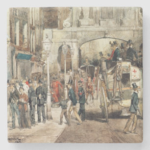 Dessous-de-verre En Pierre Rue de Londres, 1869