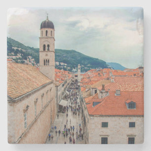 Dessous-de-verre En Pierre Rue principale de Dubrovnik, Croatie