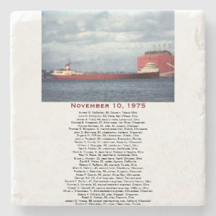 Dessous-de-verre En Pierre S.S. Edmund Fitzgerald Stone Coaster
