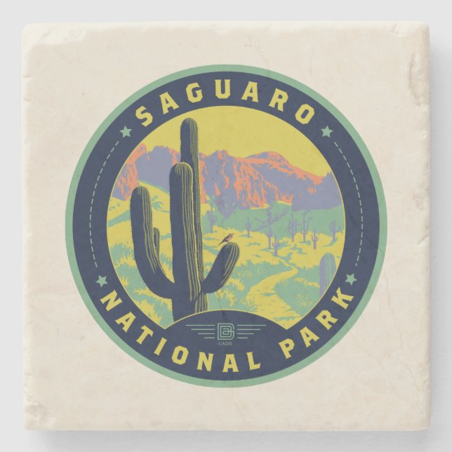 Dessous-de-verre En Pierre Saguaro National Park (Devant)