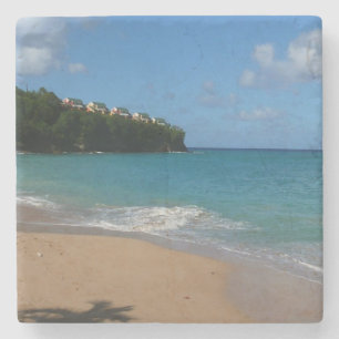 Dessous-de-verre En Pierre Saint Lucia Beach Paysage tropical