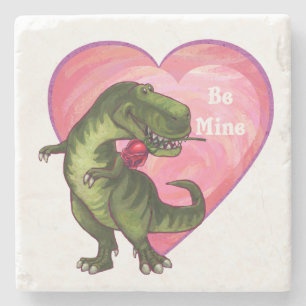 Dessous-de-verre En Pierre Saint Valentin Tyrannosaurus