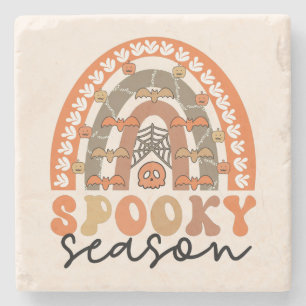 Dessous-de-verre En Pierre Saison éffrayante Halloween Rainbow Fall
