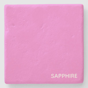 Dessous-de-verre En Pierre Sapphire pink colour