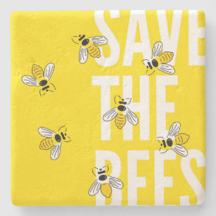 Dessous-de-verre En Pierre Sauvez les abeilles