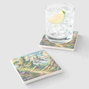 Dessous-de-verre En Pierre Sentier fantaisiste & citation