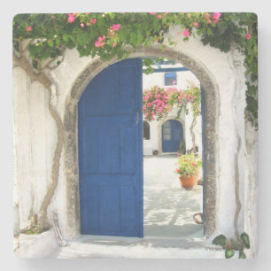Dessous-de-verre En Pierre Série bleue 1 de porte de la Grèce