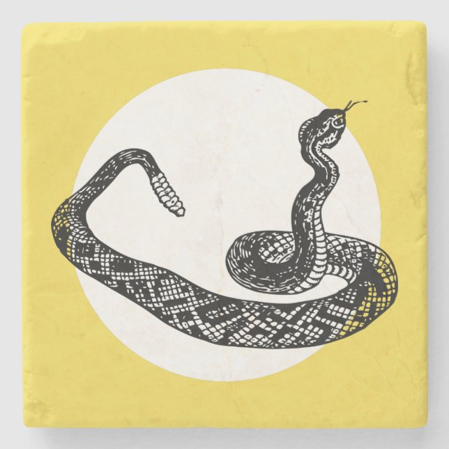 Dessous-de-verre En Pierre serpent de brume (Devant)