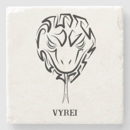 Dessous-de-verre En Pierre Serpent tribal noir et blanc