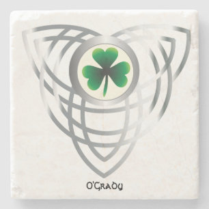 Dessous-de-verre En Pierre Shamrock and Celtic Knot
